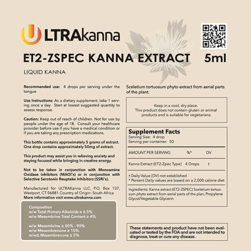 Ultrakanna Alkaloid Composition ET2-ZSPEC