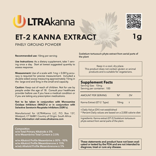 Ultrakanna Alkaloid Composition ET2-2