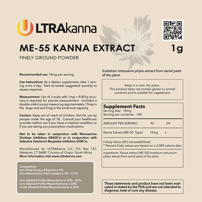 Ultrakanna Alkaloid Composition ME-55
