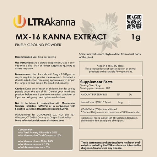Ultrakanna Alkaloid Composition MX-16