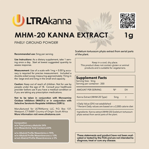 Ultrakanna Alkaloid Composition MHM-20